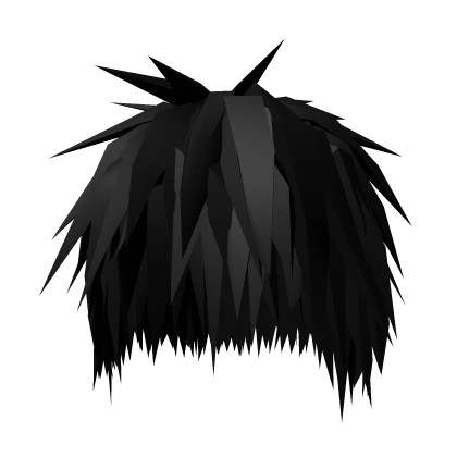 Black Anime Messy Boy Emo Hair | Roblox Item - Rolimon's