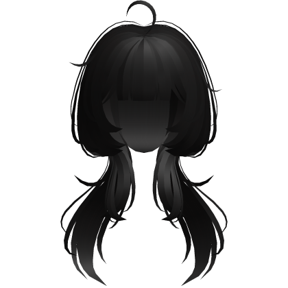 black cute jellyfish cut low pigatails