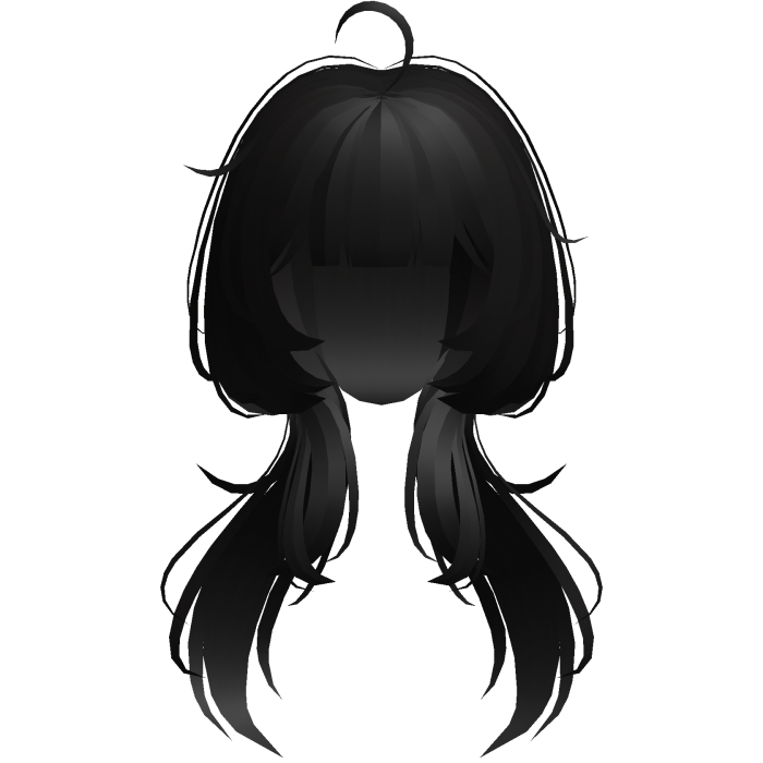 black cute jellyfish cut low pigatails