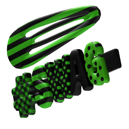 Green " SWAG " hairclip  Roblox item