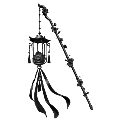 Black Ethereal Maximalist Lotus Flower Lantern