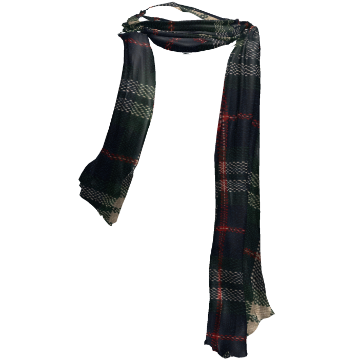 Cozy Winter Christmas Autumn Scarf in Green Red