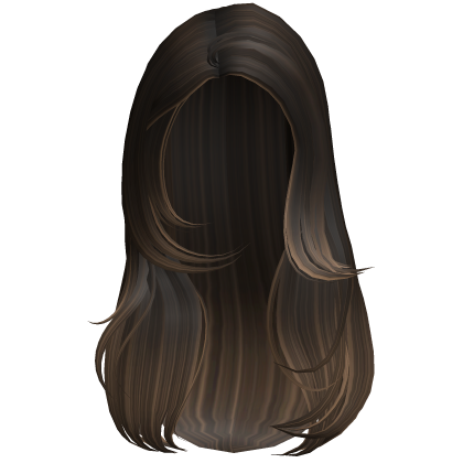 Dark Brown Side Part Layered Blowout w/ Highlights Roblox item