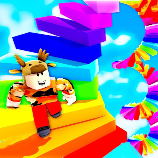 🌈 Fall 99999 Rainbow Spiral! Parkour Obby