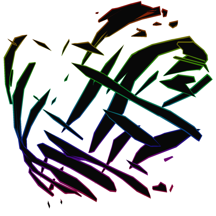 Cartoony Shadowy Aura Rainbow