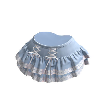 Blue Lace Ruffle Skirt thumbnail