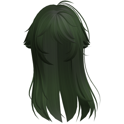 Green Shy Moe Cat Girl Windy Whispy Hair