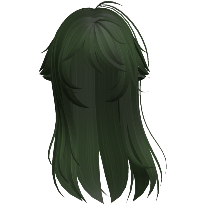 Green Shy Moe Cat Girl Windy Whispy Hair