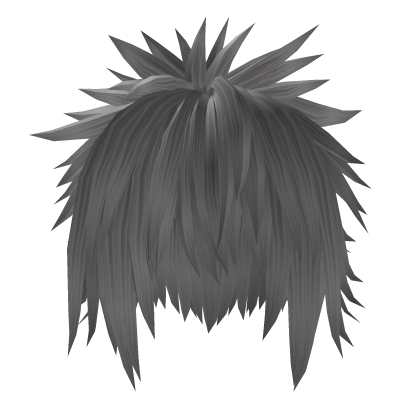 Fluffy Spiky Emo Silver Hair Roblox item