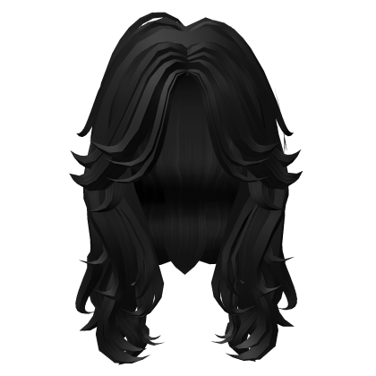 Long Voluminous Lush Wavy Hair in Black Roblox item