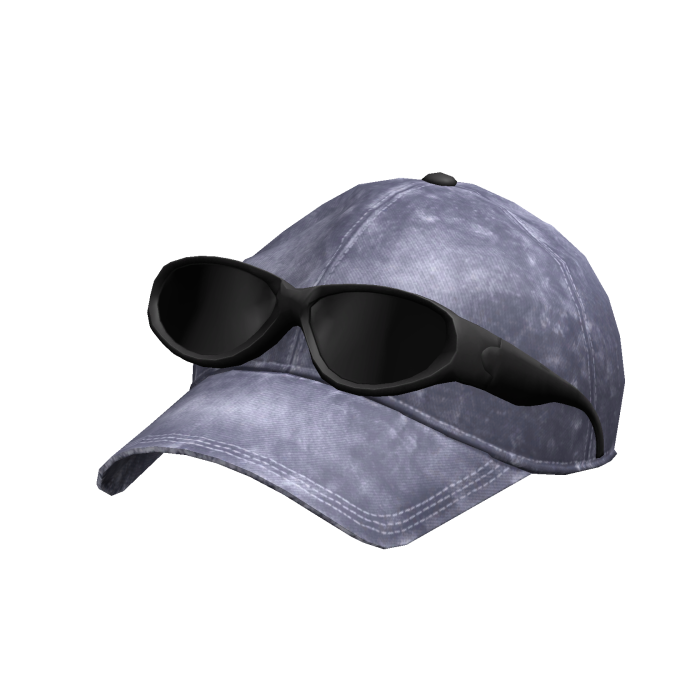 Faded Cap with Sunglasses Blue