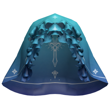 Blue Ombre Gothic Lace Veil