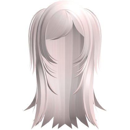 ☆ vampire y2k wispy hair w pigtails light pink
