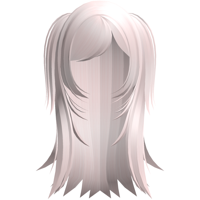 ☆ vampire y2k wispy hair w pigtails light pink