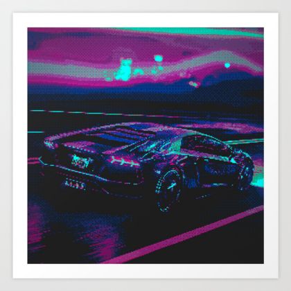 Retro Pixel Art Lambo Roblox decal