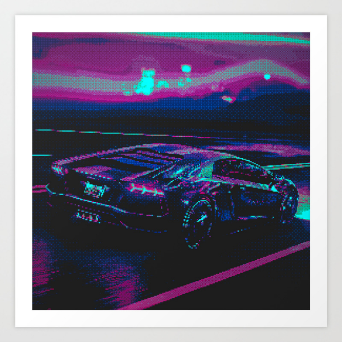 Retro Pixel Art Lambo Roblox decal