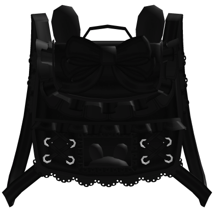 ♡ 1.0 dearest ruffled bunny backpack in black