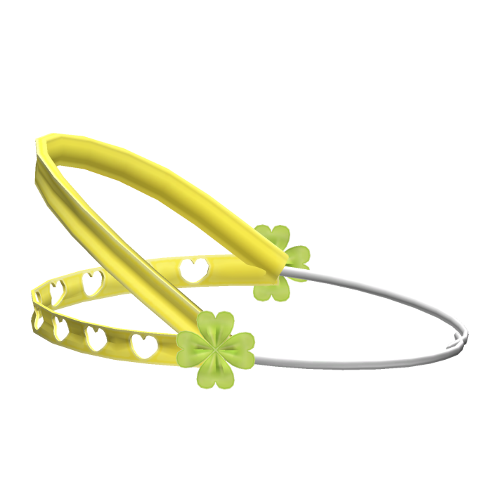 ♡ cute kawaii clover braces headgear in yellow