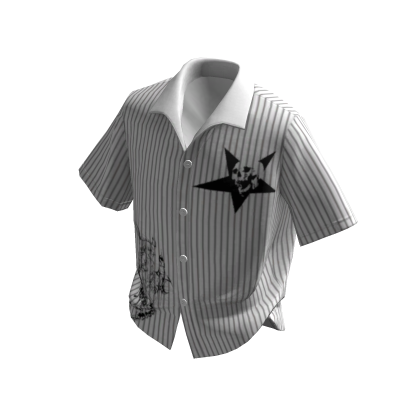 White Striped Star Button Up Shirt thumbnail