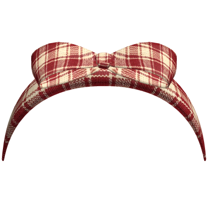 Igari Red Plaid Headband Bow Roblox item