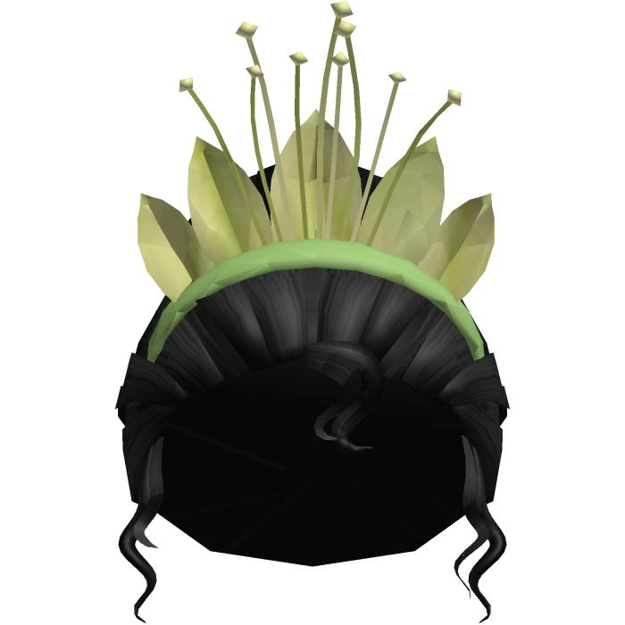 🐸 Tiana's Frog Princess Curly Black Hair Bun