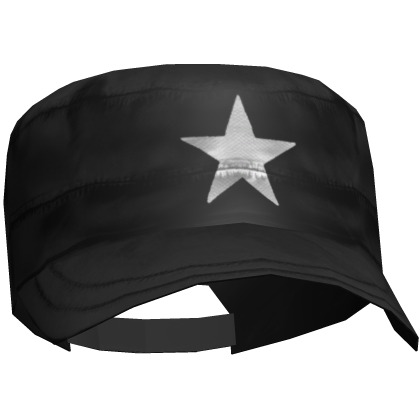 Black Grunge Military Cadet Cap