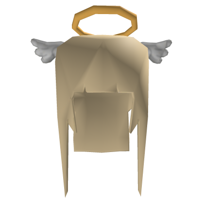 Low Poly Angelic Wings Halo Blonde Hair