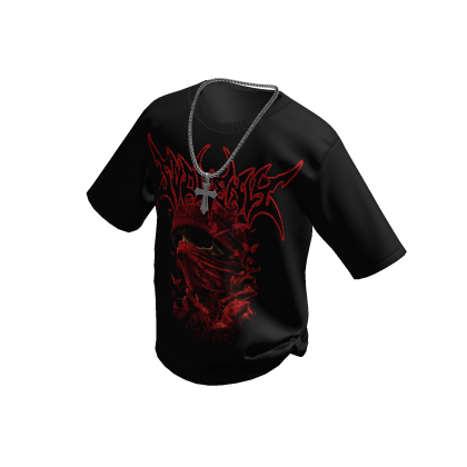 Graphic SVDDENLY T-Shirt Black w/ Cross Chain thumbnail