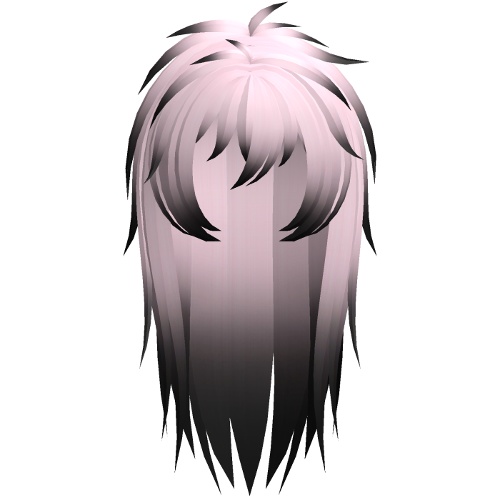 emo vkei moe scene messy hair pink black