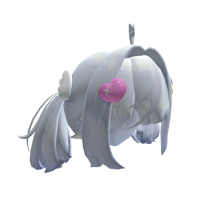 Cute Pigtails Twintails White Roblox item