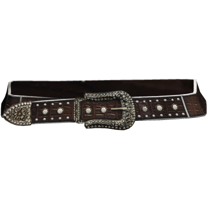 Brown Y2K Leather Belt Rhinestone Mcbling 2000s thumbnail