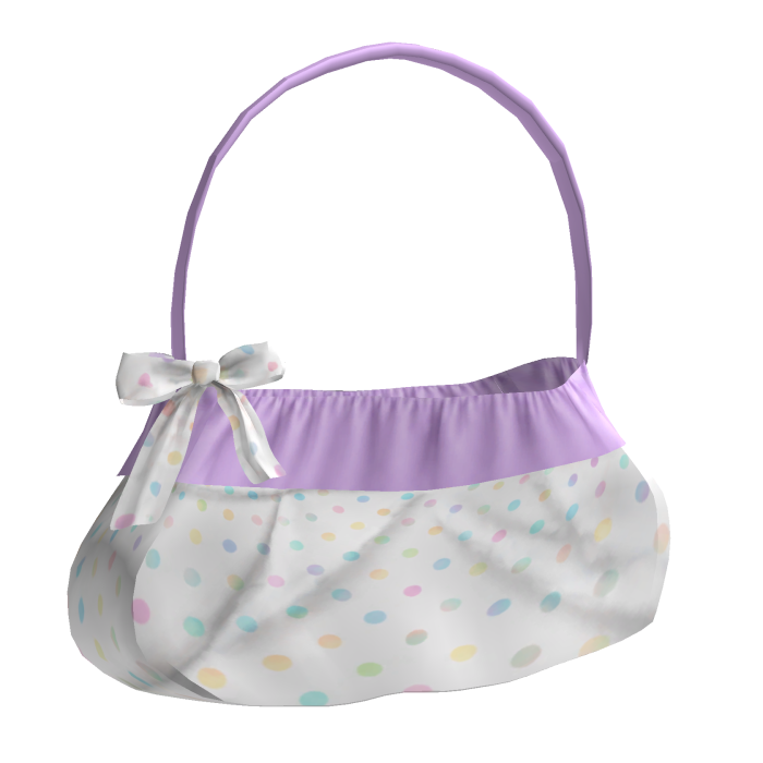 
White & Purple Dainty Cute Polka Dot Gyaru Purse