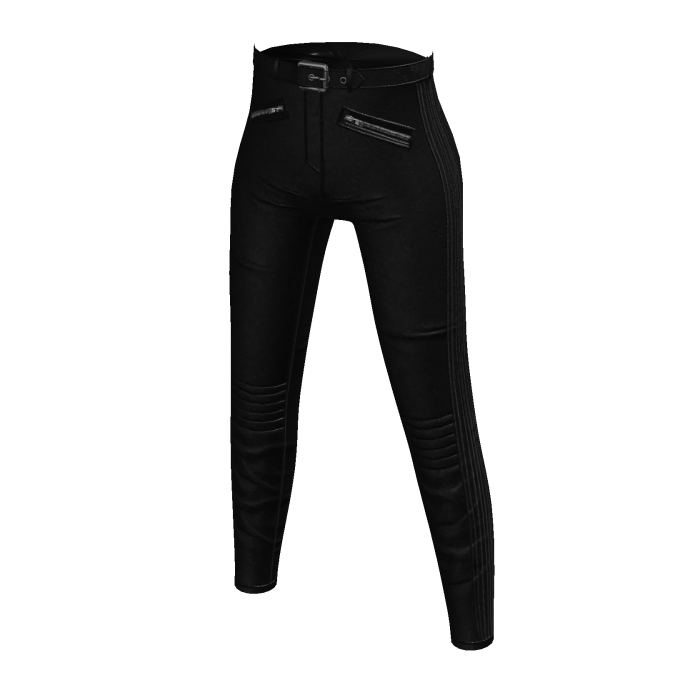 Black Leather Biker Pants
