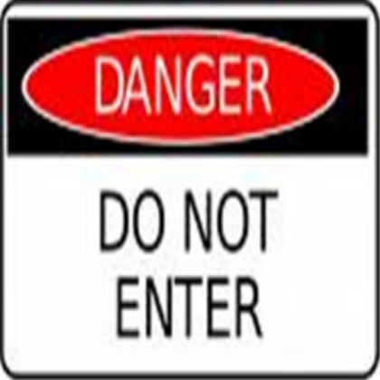 do not enter sign Roblox decal