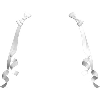 જ⁀➴ prettier in white ribbons, for twintails ! ! Roblox item