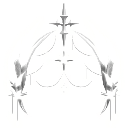 ☁️ GLOW Celestial Angel Feather Halo White Silver
