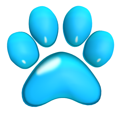 [R6] Left Blue Paw Roblox item