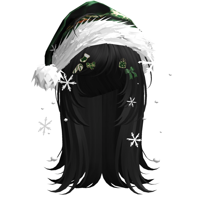 Cute Christmas Straight Hair (Black)