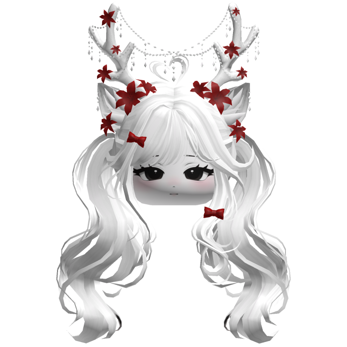 Ethereal Christmas Fairy Fawn Pigtails w/ Antlers