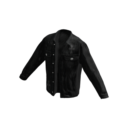 Cross Denim Jacket Black