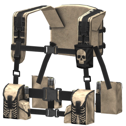 Tan Black Tactical Utility Backpack (Halloween)