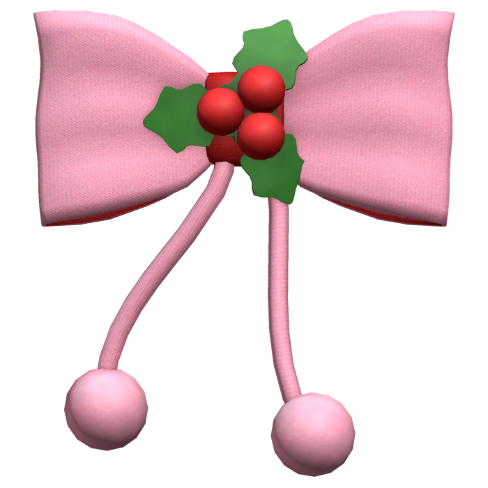 kawaii pink christmas bow