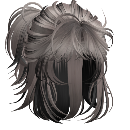 Anime Androg Wolfcut Ponytail Black&Purple