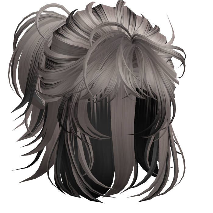 Anime Androg Wolfcut Ponytail Black&Purple