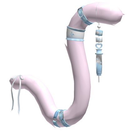 Pink Blue Cute Medic Nurse Cat Tail Roblox item