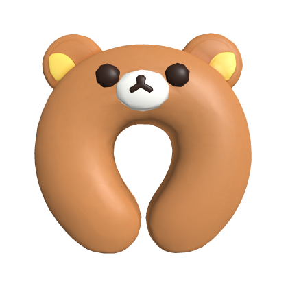  🤎 Cute Rila Bear Neck Pillow Brown Roblox item