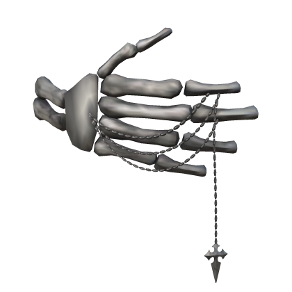 skeleton hand w rosary