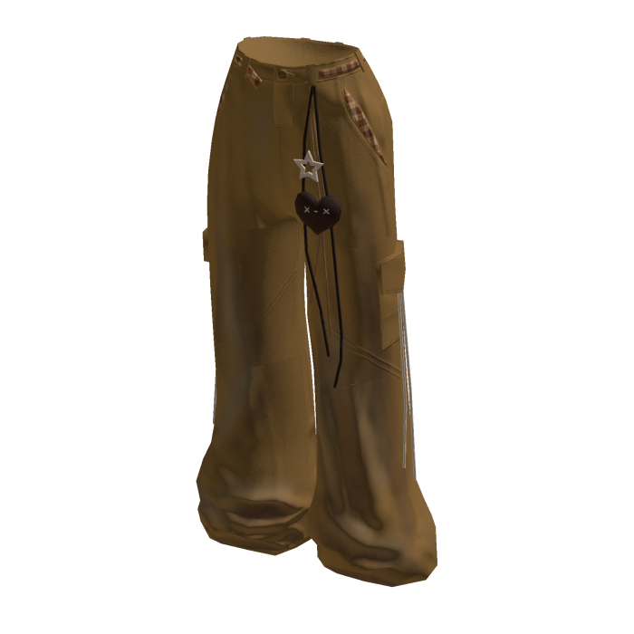 Fairy Grunge Wide Leg Pants w/ Charms (Yellow)