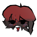 red haired gradient girl