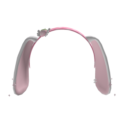 pink headband with bunny ears Roblox item